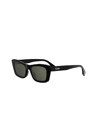 FENDI | FENDI Lettering schwarze eckige Sonnenbrille | 